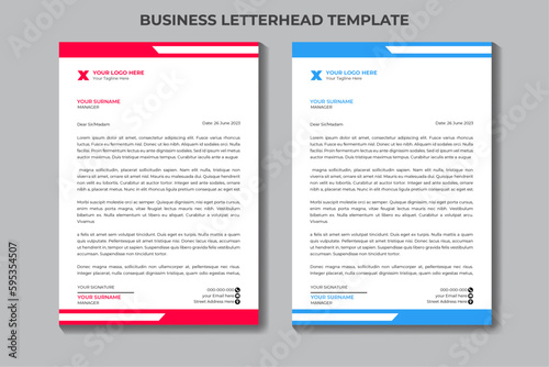 Modern business letterhead template design