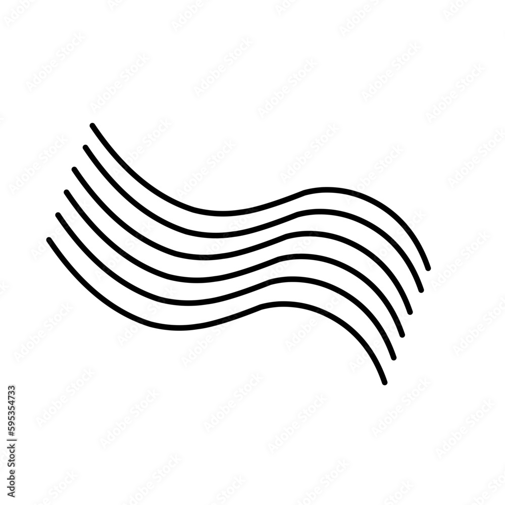 abstrack black curve doodle