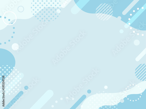 夏　青　ポップ 　ウェーブ　フレーム　背景 