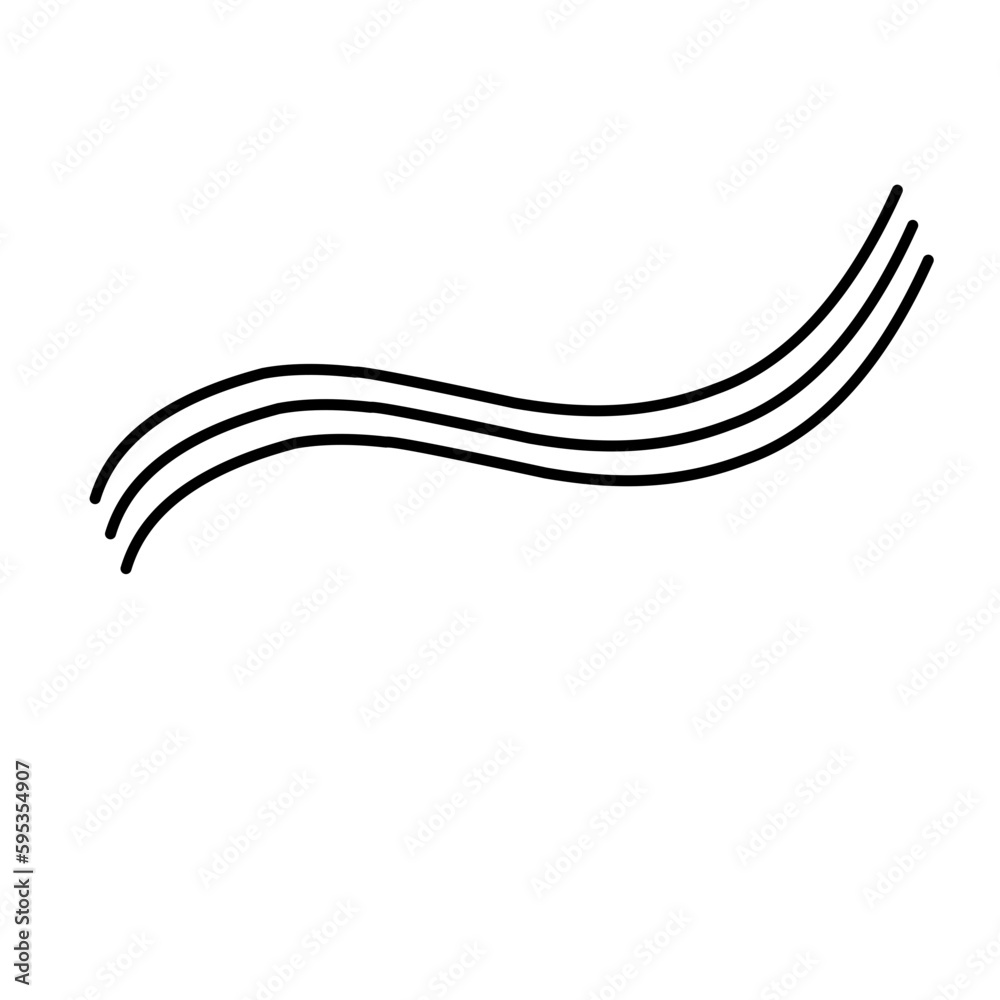 abstrack black curve doodle