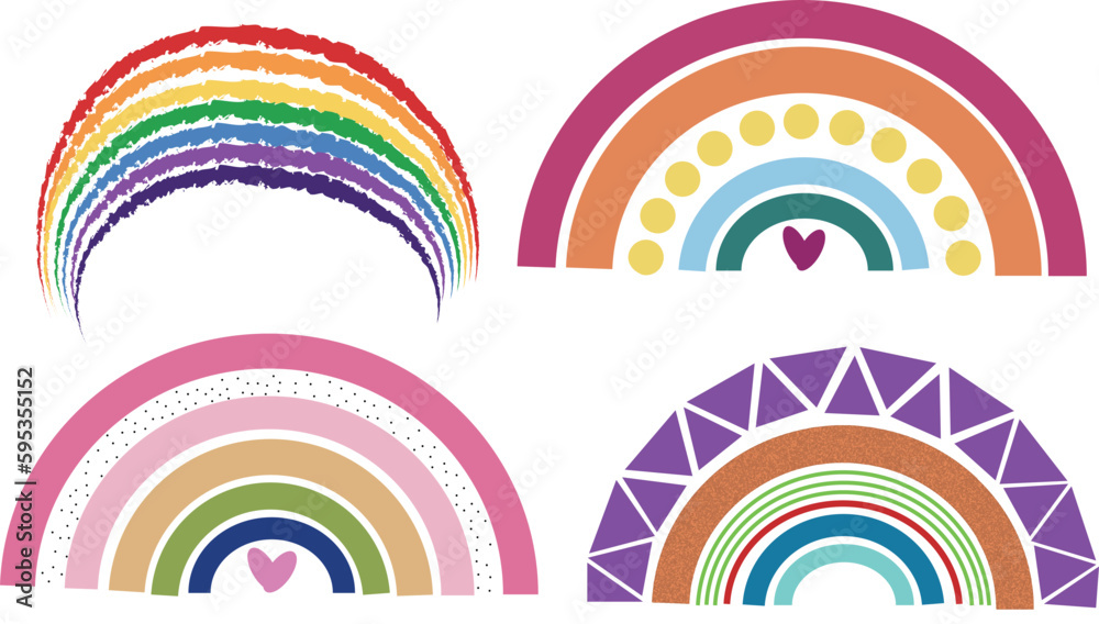 Obraz premium colorful Rainbow Illustration vector Design