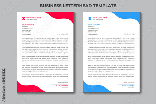 Modern business letterhead template design