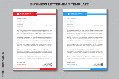 Modern business letterhead template design