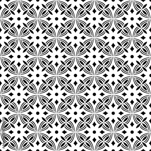 Vector seamless models. Modern stylish texture. Composition from regularly repeating geometrical element. Monochrome, simple. Vector illustrations.