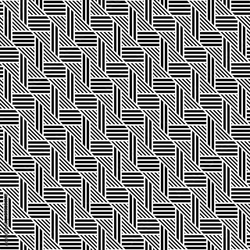 Vector seamless models. Modern stylish texture. Composition from regularly repeating geometrical element. Monochrome, simple. Vector illustrations.