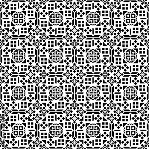 Vector seamless models. Modern stylish texture. Composition from regularly repeating geometrical element. Monochrome, simple. Vector illustrations.
