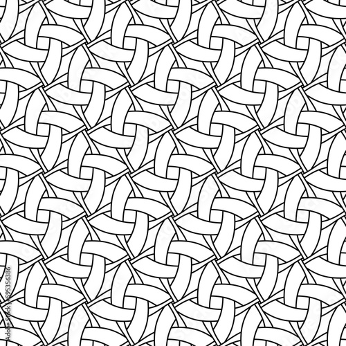 Vector seamless pattern. Modern stylish texture. Monochrome  linear abstract background.