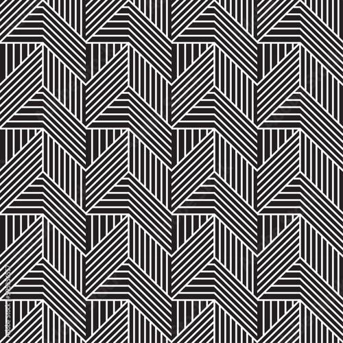 Vector seamless models. Modern stylish texture. Composition from regularly repeating geometrical element. Monochrome, simple. Vector illustrations.