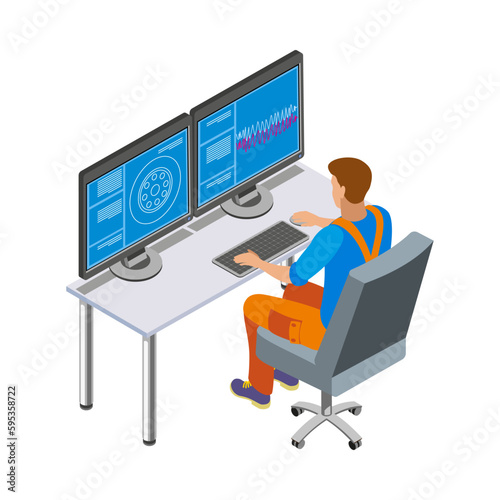 Isometric Mechanic Icon