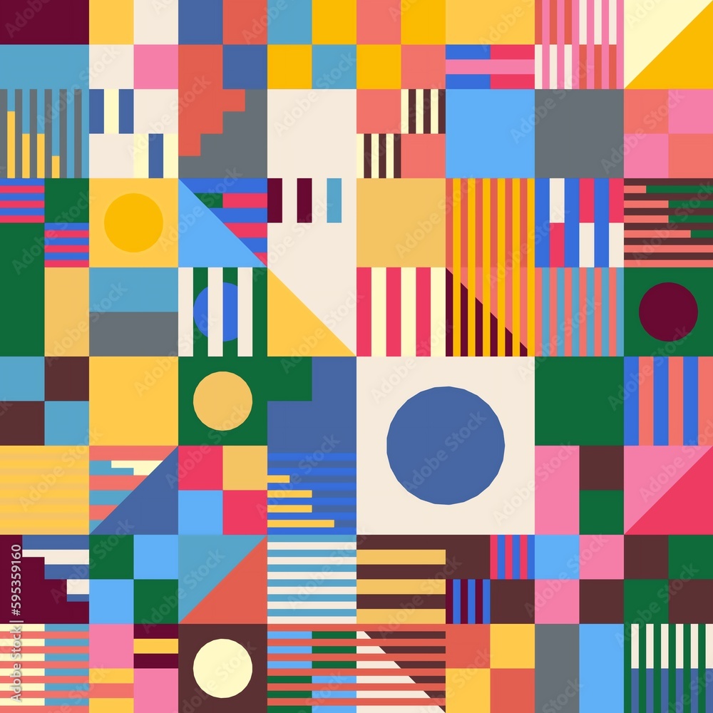 Abstract Geometric Fractal Colorful Pattern Bright Retro Texture Background Abstract Geometric Fractal Colorful Pattern Bright Retro Texture Background