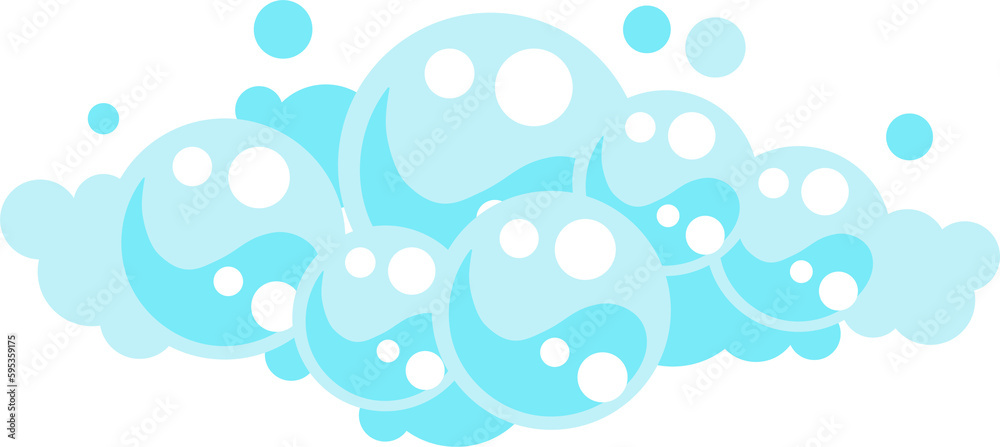 Soap foam bubbles. Cartoon bath suds of shampoo. Soap foam bubbles. Cartoon bath suds of shampoo.