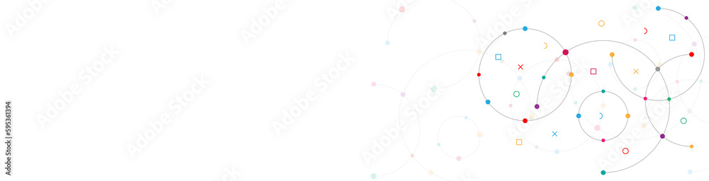 Abstract geometric background with plexus circles. Illustration of minimalistic design Abstract geometric background with plexus circles. Illustration of minimalistic design