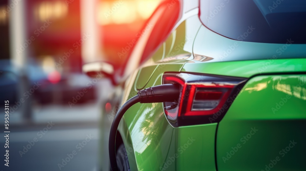 electric car charging the battery, generative ai electric car charging the battery, generative ai