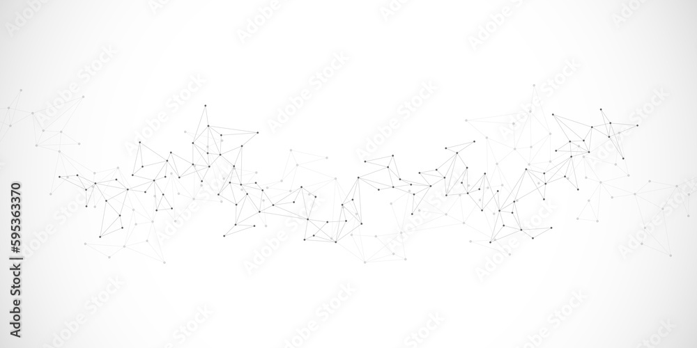 Minimalistic design with connecting the dots and lines. Abstract geometric background of science and technology concept Minimalistic design with connecting the dots and lines. Abstract geometric background of science and technology concept