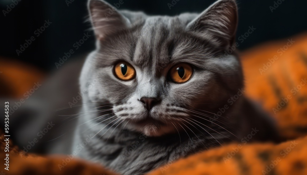 Portrait of a beautiful cat close up. Generative AI