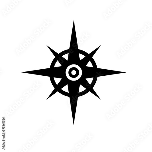 Wind rose, directions of the world, map compass icon