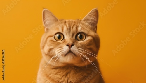 Portrait of a beautiful cat close up. Generative AI