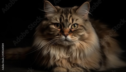 Portrait of a beautiful cat close up. Generative AI