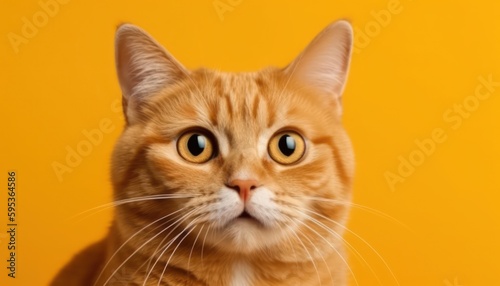 Portrait of a beautiful cat close up. Generative AI © Viktor