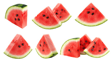 Watermelon isolated on white background, full depth of field