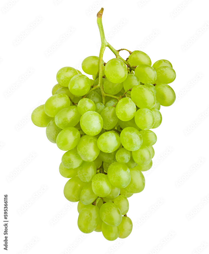 Green grape, isolated on white background, full depth of field Green grape, isolated on white background, full depth of field