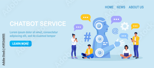 Chatbot conversation with clients. Chat bot chatting. Optimizing language models for dialogue. Artificial intelligence robot answer questions, generate refinement conversation, provide smart solution
