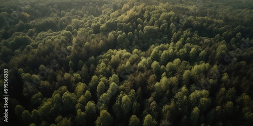 Aerial View of Forest Landscape Texture