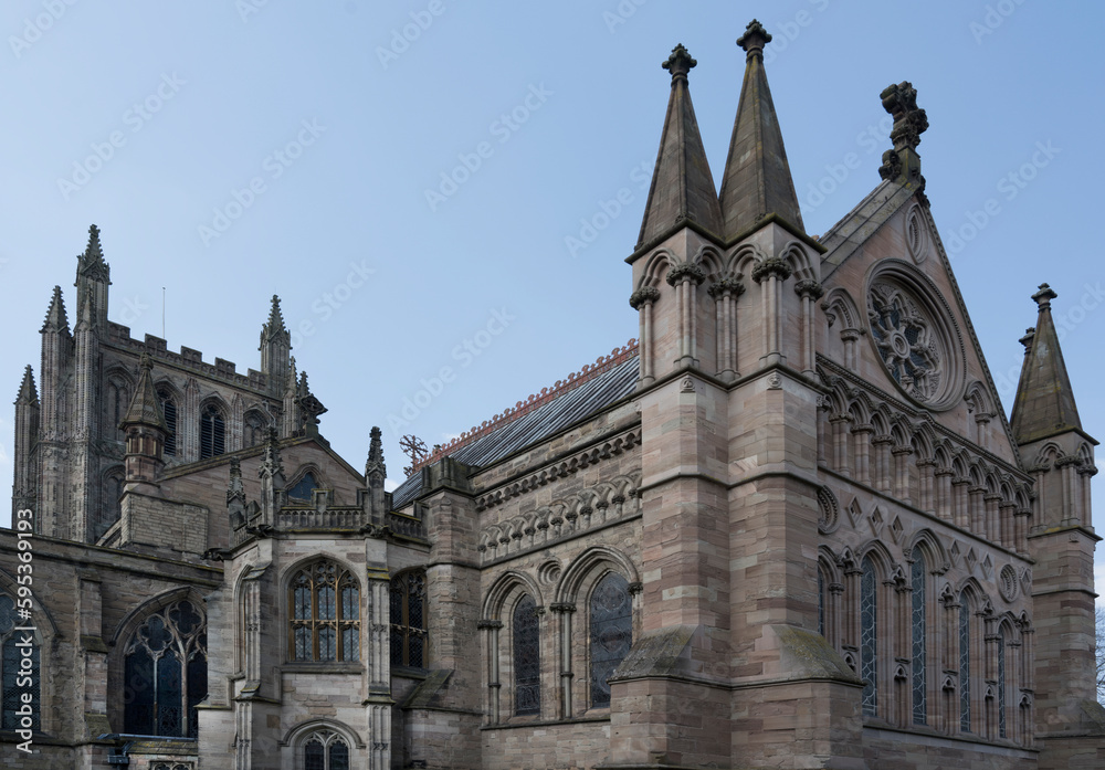 Grand architecture of Hereford Cathedral