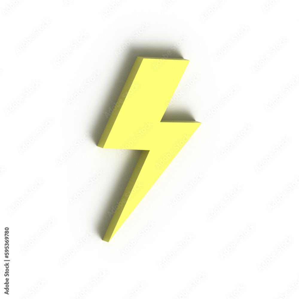 Lightning bolt on pop art style with three-dimensional elements, retro vintage illustration Lightning bolt on pop art style with three-dimensional elements, retro vintage illustration