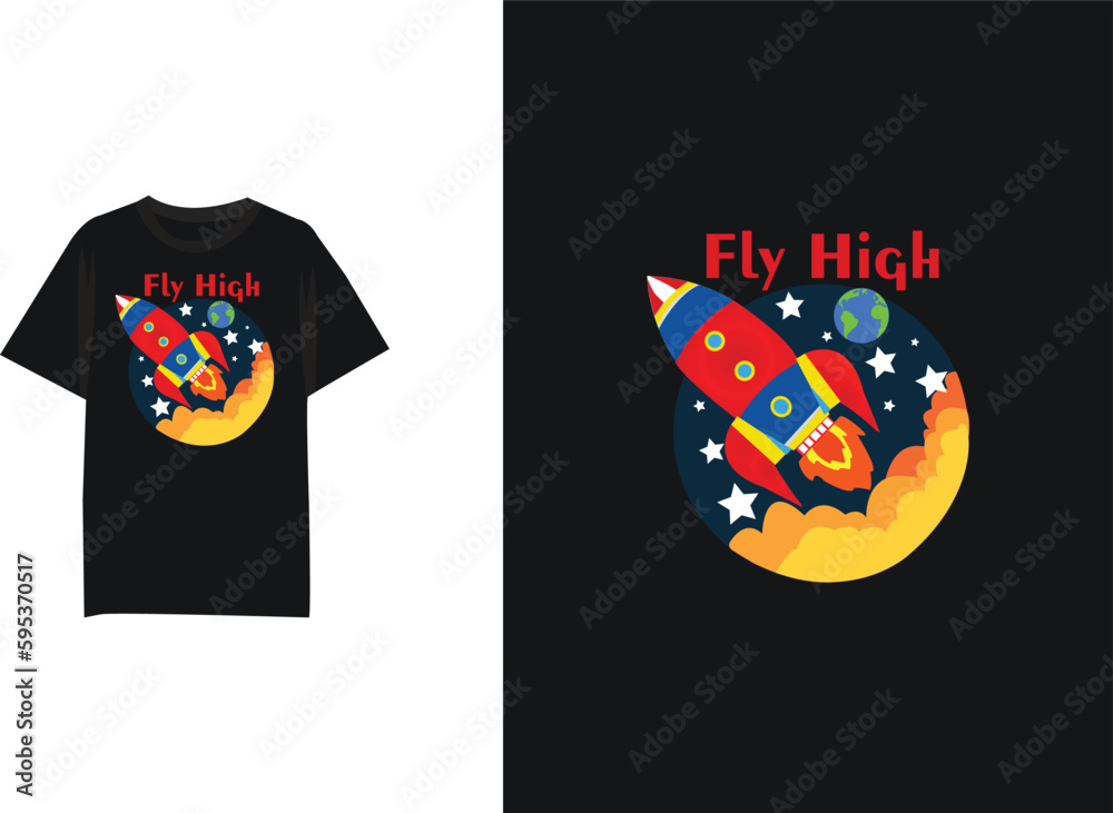 Fly High t shirt design 