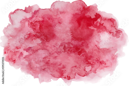 Abstract red watercolor on white background. Hand drawn illustration isolated on white background. Vector EPS.