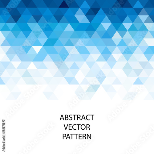 Blue geometric background. Template with triangular design. eps 10