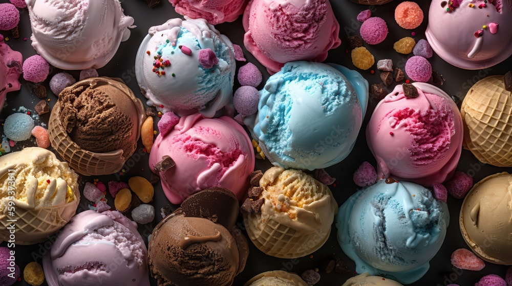 AI Generated. AI Generative. Macro shot photography ice cream background pattern desert scoop. Graphic Art Illustration. AI Generated. AI Generative. Macro shot photography ice cream background pattern desert scoop. Graphic Art Illustration.