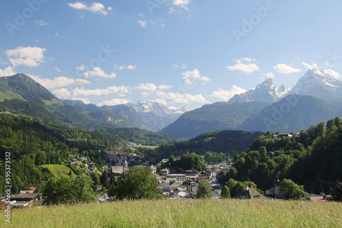 The panorama of Berchtesgaden  Koenigsee region  Germany