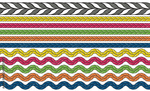LEATHER BRAIDED STRAP ACCESSORIES VECTOR SKETCH