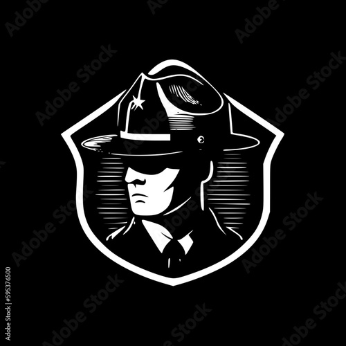 Police - Minimalist and Flat Logo - Vector illustration