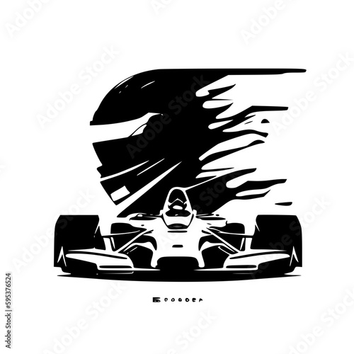 Racing | Minimalist and Simple Silhouette - Vector illustration