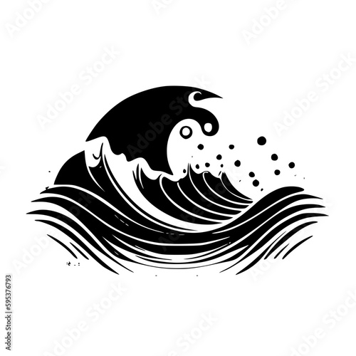 Waves - High Quality Vector Logo - Vector illustration ideal for T-shirt graphic