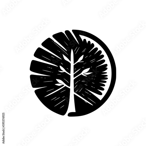 Wood | Black and White Vector illustration