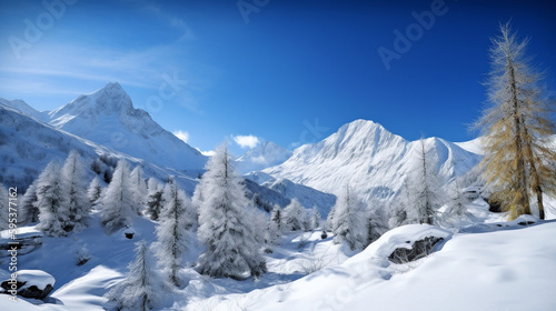 Schneebedeckte Berge  © donald