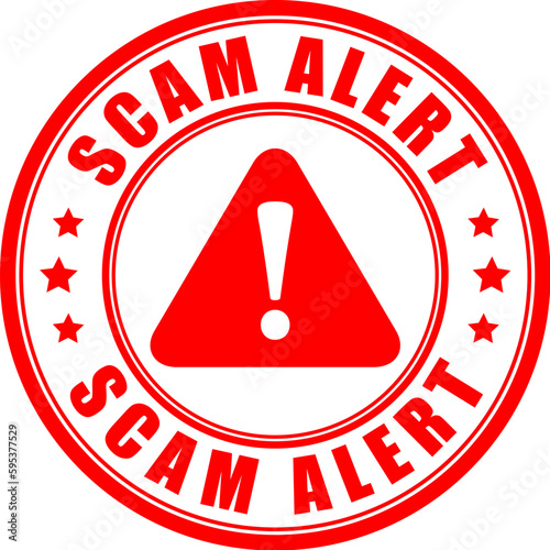 Obraz na płótnie Scam alert vector sign w salonie