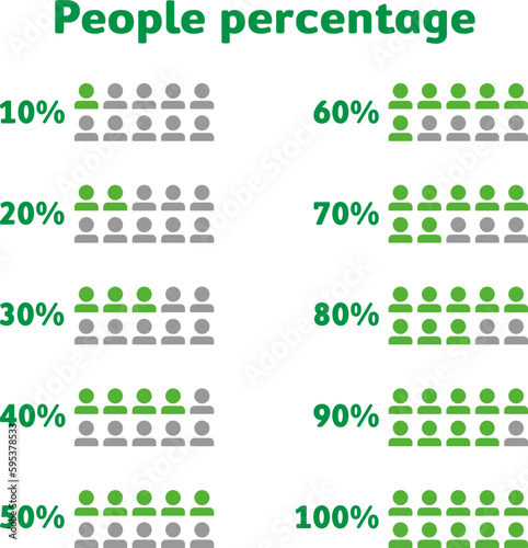 People percentage Infographic design elements . EPS10 vector file.
