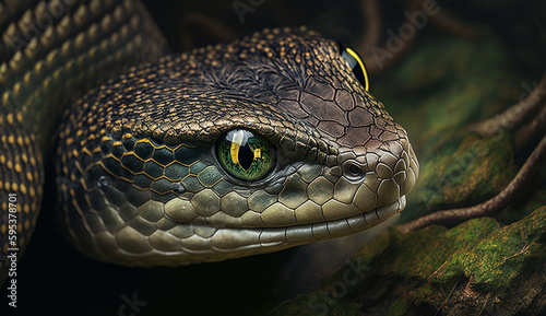 Southeastern crowned snake AI Generated photo