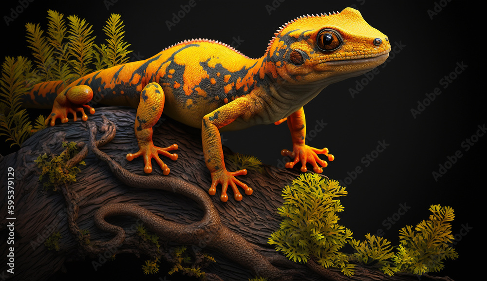 Obraz premium Salamander AI Generated illustration