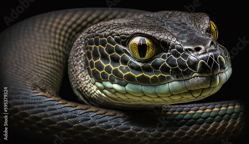 Southeastern crowned snake AI Generated photo