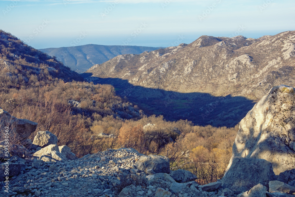 Dinaric Alps, mountain landscape. Montenegro, Sitnica region