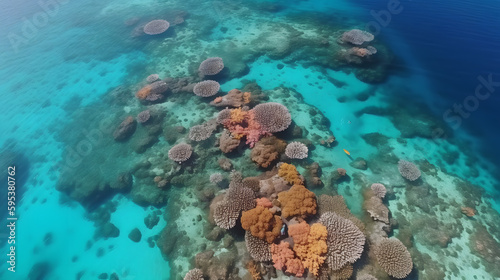 beautiful coral reef made with Generative AI