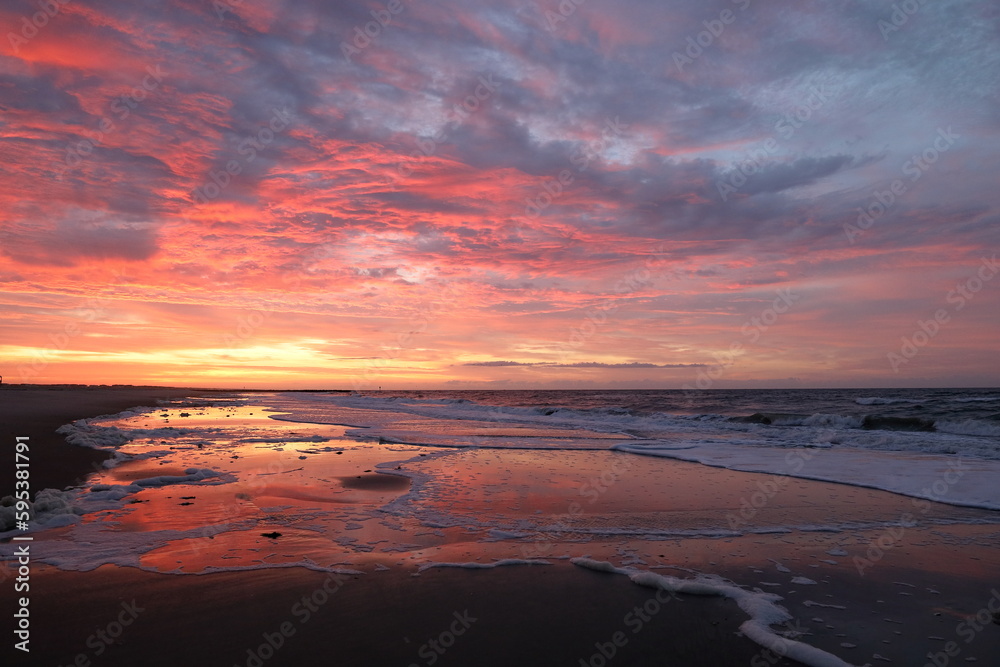 Colorful coastal sunrise