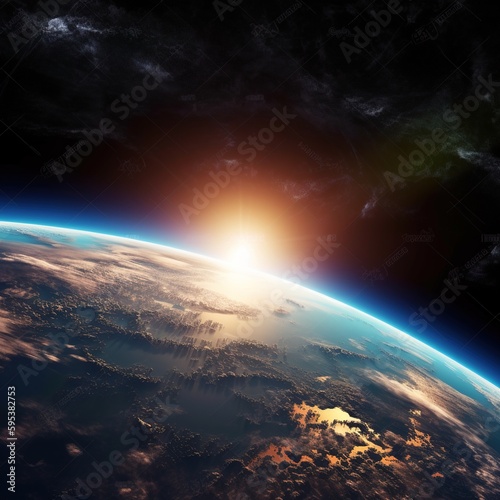 earth globe with space. generative ai