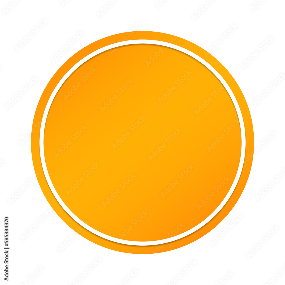 orange banner white circle frame and dot